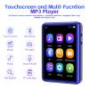 CONODO MP3 Player with Bluetooth, Touch Screen MP3 Music Player with Speaker, FM Radio, E-Book, Timing Shutdown, Resume Play, Portable Bluetooth MP3 Player with SD Card Slot Blue 64GB view 2
