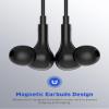 Wired Earbuds with Microphone, All Day Wear Headphones for Apple Airplane Travel, S/M/L in Ear Buds Tips, Remote to Control Music Phone Calls Volume 3.5mm Plug Jack Earphones for Office School Black view 4