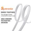 Symretie 12"-shaped & V-shaped double-sided tooth zip ties white. : 100lbs, V: 200lbs tensile strength. Heavy-duty, self-locking, adjustable, durable nylon ties for indoor/outdoor use. (40V+60) view 4
