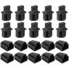 Rj45 Dust Covers Caps, 10 Male + 10 Female Ethernet Port Cover Ethernet Lan Port Protector Rj45 Anti-Dust Cover Plugs Protector Stopper Cap for Fiber Optic Copper Rj45female Fiber Terminal Slot, Black view 1