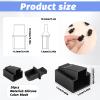 Rj45 Dust Covers Caps, 10 Male + 10 Female Ethernet Port Cover Ethernet Lan Port Protector Rj45 Anti-Dust Cover Plugs Protector Stopper Cap for Fiber Optic Copper Rj45female Fiber Terminal Slot, Black view 2