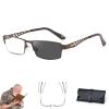 flacoko Ultra-Light Multi-focal Photochromic Reading Glasses, Color-Changing Anti-Blue view 1