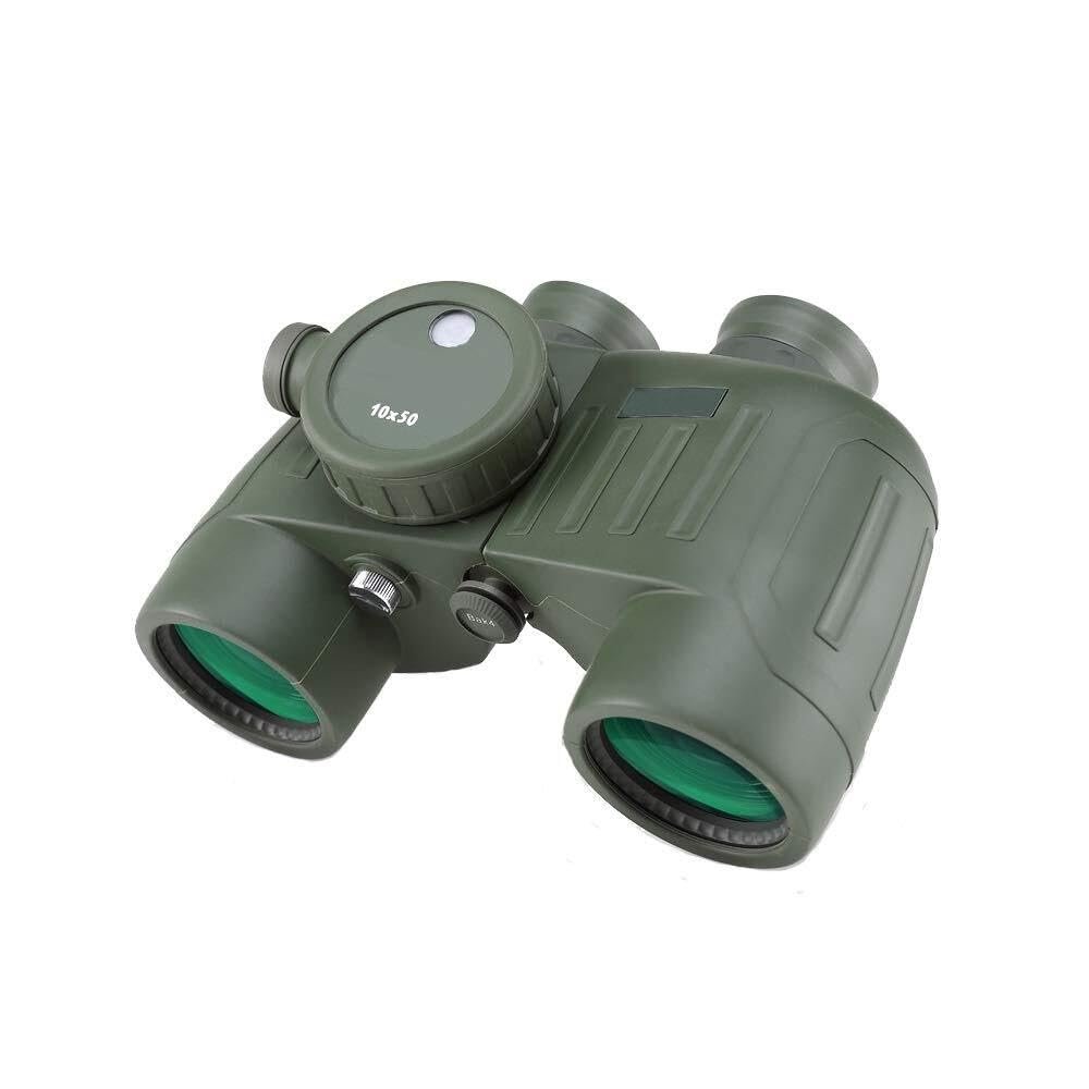 10x50 Binoculars with Rangefinder for Adults & Kids, HD Prism Lens, Waterproof Night Vision, Compact Bird Watching