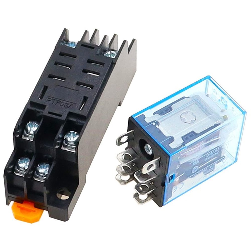 220/240V AC 10A 8PIN Coil Power Relay LY2NJ HH62P HHC68A-2Z with Socket Base(220V) (48V)