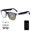 AI Smart Glasses, Bluetooth 6.0 Real-Time Translation Glasses for Men Women, 160+ Languages AI Translator, Open-Ear Bluetooth Glasses with Speakers, Color-Changing Lenses for Business Travel  Grey view 1