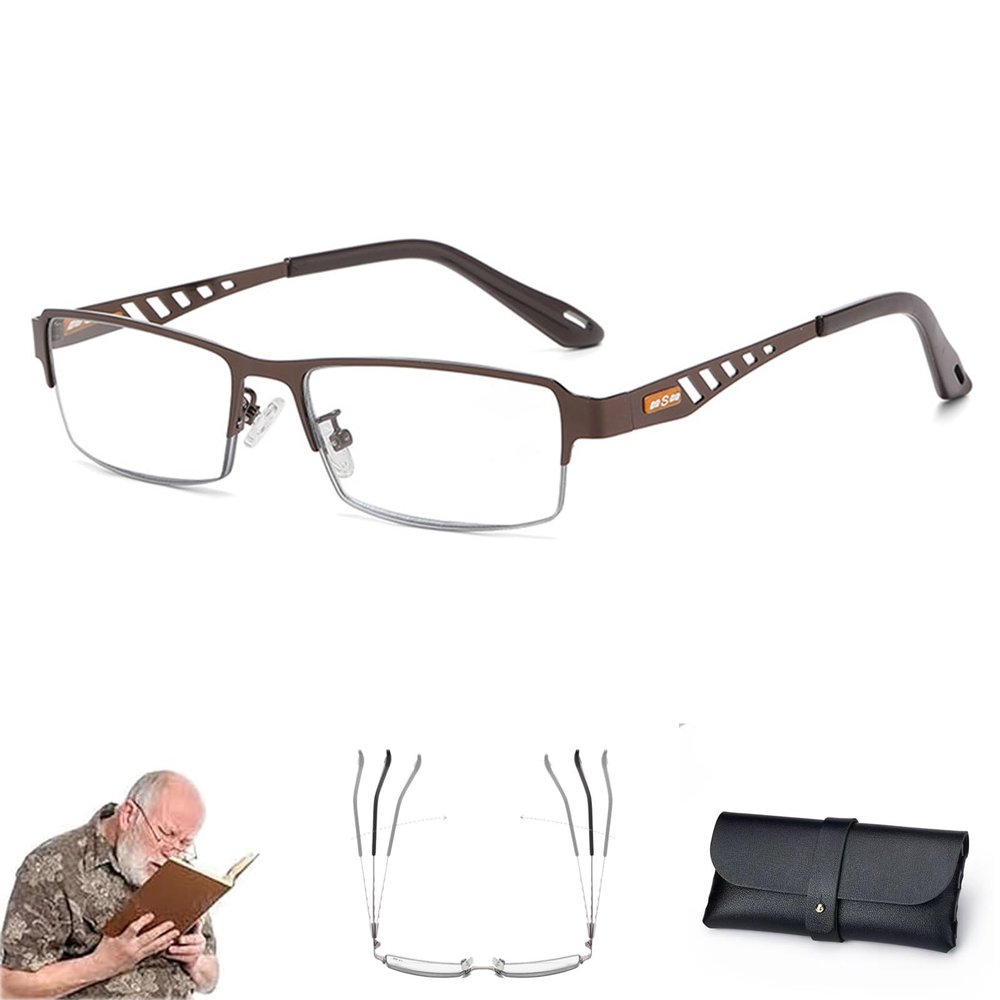 flacoko Ultra-Light Multi-focal Photochromic Reading Glasses, Color-Changing Anti-Blue