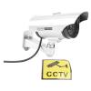 Pilipane Fake Surveillance Camera Solar Powered Dummy Security Camera with LED Flashing Light High Simulation Anti Theft Function for Home Business Office ABS Material view 3