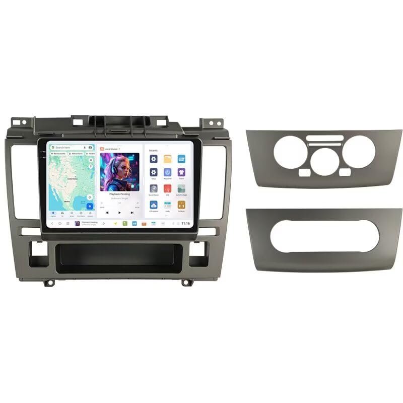 DUDUAUTO Android 13 Car Radio Stereo for Nissan Versa 2007-2011, Biorunn DUDU7 9.5 Inch Dual Band GPS Wireless Car-Play Android Auto Navi Head Unit Blue-Tooth 6GB RAM 64GB ROM
