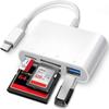 4-in-1 USB-C Card Reader, Multi-Port Adapter with CF, SD, MicroSD Support, Compatible with iPhone 15, iPad, MacBook Pro, Air, Mini view 1