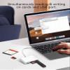 4-in-1 USB-C Card Reader, Multi-Port Adapter with CF, SD, MicroSD Support, Compatible with iPhone 15, iPad, MacBook Pro, Air, Mini view 3