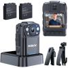 BOBLOV KJ26 2K Body Camera with Dual 2000mAh Batteries & Charging Base, 8H Continuous Recording, Night Vision, and 360 Rotatable Clips for Law Enforcement, Security & Outdoor Use (128GB) view 1