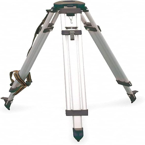 Professional Aluminum Surveying Tripod Stand with Dual Lock System, Yellow & Silver, 39-Inch Height (Silver and Green)