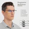 flacoko Ultra-Light Multi-focal Photochromic Reading Glasses, Color-Changing Anti-Blue view 3