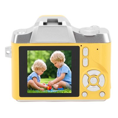 LICAEVEY Digital Camera, Camera for Kids, UHD 4K 48MP Point and Shoot Digital Cameras with 1.54 Inch TFT Screen for Photography and 18X Digital Zoom, Portable Gift for Teens (Yellow)