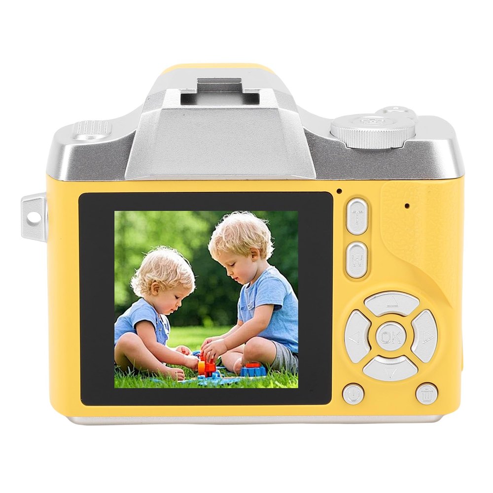 LICAEVEY Digital Camera, Camera for Kids, UHD 4K 48MP Point and Shoot Digital Cameras with 1.54 Inch TFT Screen for Photography and 18X Digital Zoom, Portable Gift for Teens (Yellow)