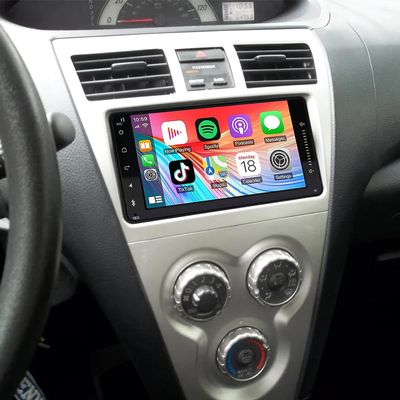 Car Radio for Toyota Yaris 2007-2011 Wireless Carplay & Android Auto, 9 Inch IPS Touch Screen for Yaris Car Stereo BT FM in Dash GPS WiFi Backup Camera SWC-2+32G