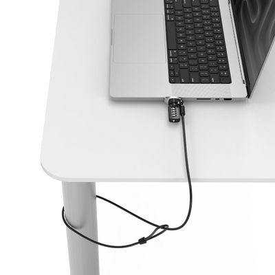 Compulocks Ledge Lock Adapter for MacBook Pro 16" M1,M2,M3, M4,M5 with Combination Cable Lock Silver