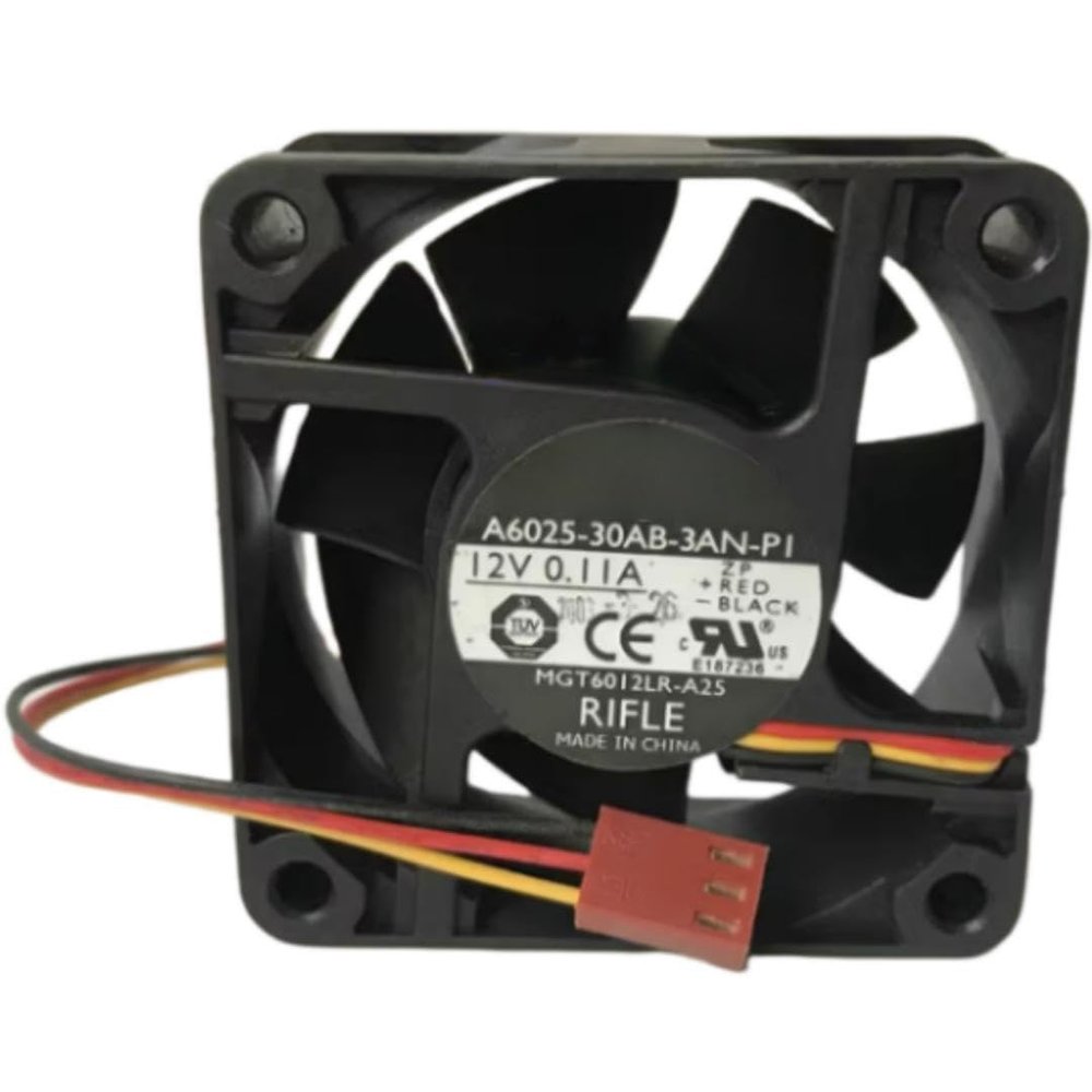 A6025-30AB-3AN-PI Fan 6CM for 12V 0.11A 6025 60X60X25MM 3-Wire Cooling Fan