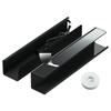 2 Pack No-Screw Cable Management Under Desk, Self-Adhesive Cord Organizer, Wire Management Tray for Office and Home (Black) view 1