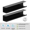 2 Pack No-Screw Cable Management Under Desk, Self-Adhesive Cord Organizer, Wire Management Tray for Office and Home (Black) view 4