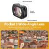 Compatible for DJI Osmo Pocket 3 - F35 Magnetic 1.5X Telephoto & Wide-Angle Lens Kit view 4