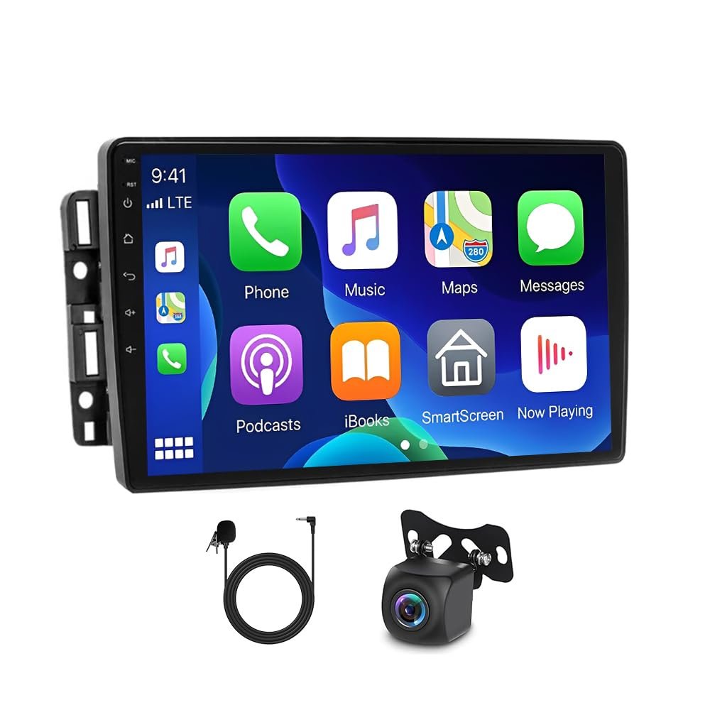 10 inch Upgarde Car Radio for Chevy Impala 2006-2013, 2+64G Android 13 Touch Screen Bluetooth Stereo for Avalanche Enclave Traverse 2008-2012 with Wireless Carplay Android Auto GPS WiFi Back Up Camera