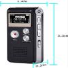 Voice Recorder 16GB Capacity Voice Activated Recording Device Digital Voice Recorder for Lectures, Meetings, Interviews Audio Recorder with USB Rechargeable WAV/MP3 Tape Recorder (16GB) view 2