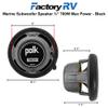 Tough Grade RV Marine Subwoofer Speaker 10.75" | Durable Cast Aluminum | 700W Max Power | Corrosion/UV/Water-Resistant | Snap-On Grille | Black or White | Single or Two-Pack (Black, 2 Pack) view 3