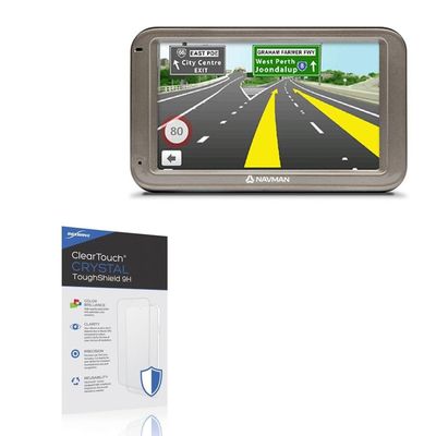 BoxWave Screen Protector Compatible With Navman MY570LMT - ClearTouch Crystal ToughShield 9H (2-Pack), Clear 9H Tough Flexible Film Screen Protector