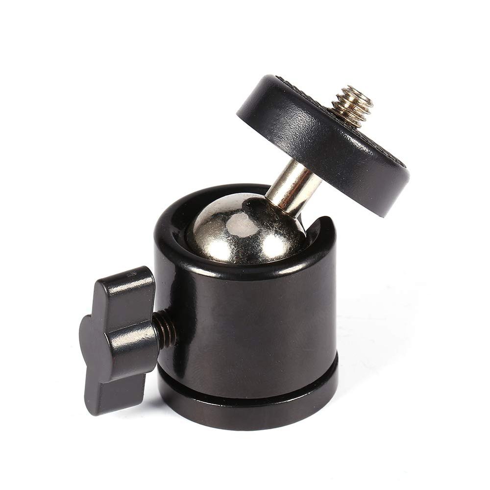 Dioche Ball Head Mount, 360 Mini Ball Head Bracket Mount Tripod Accessories Camera Tripod Mount for 1/4" Camera Tripod & 3/8" Flash Holder