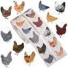 1000PCS Chicken Stickers Roll, 2 Rolls 10 Styles Cute Hen and Farm Stickers, Waterproof Vinyl Decals for Water Bottles Laptops Scrapbooking Party Favors Classroom Rewards view 1