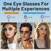 Tangxi Smart Glasses - 5.4 Audio Glasses with Speaker & Microphone, Smart Touch, AI Voice Helper, Open Headphone Glasses for Men & Women, Travel Outdoor Sports (White Gold) view 3