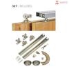SARTODOORS Sliding Closet Bypass Doors 72 x 80 inches | Base 7422 White | Rails Hardware Set | Wood Solid Bedroom Wardrobe Doors view 3