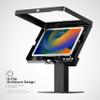 CTA Digital Sleek Rotating POS Desk Mount with Security Enclosure and Barcode Scanner for iPad 10th Gen A16, iPad Air 11" M3 & M2, Pro 11", Galaxy Tab A7 & More - Black (PAD-RSDMP2D) view 2