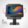 CTA Digital Sleek Rotating POS Desk Mount with Security Enclosure and Barcode Scanner for iPad 10th Gen A16, iPad Air 11" M3 & M2, Pro 11", Galaxy Tab A7 & More - Black (PAD-RSDMP2D) view 3