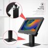 CTA Digital Sleek Rotating POS Desk Mount with Security Enclosure and Barcode Scanner for iPad 10th Gen A16, iPad Air 11" M3 & M2, Pro 11", Galaxy Tab A7 & More - Black (PAD-RSDMP2D) view 4