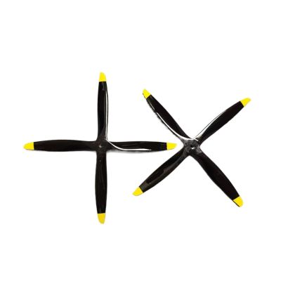 1 Pcs 4 Blade 20/21/22/23/24 Inch Forward(CCW)&Reverse(CW) Beech Wood Propeller,Compatible For Scale RC Gas Airplane Model(24x10 CW Pull 1pcs)