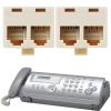 Create idea 4Pcs RJ12 Telephone Splitter Adapter 6P6C 1 Male to 2 Female Telephone Line Splitters for Landline Fax Machine view 4