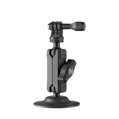Wisoqu Suction Cup Mount Action Camera Holder for Action 13 Pro Adjustable 2 Ball Head with Thread Metal Car Phone Tripod Stand Vehicle Mount Bracket