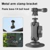 Wisoqu Suction Cup Mount Action Camera Holder for Action 13 Pro Adjustable 2 Ball Head with Thread Metal Car Phone Tripod Stand Vehicle Mount Bracket view 2