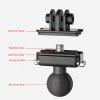 Wisoqu Suction Cup Mount Action Camera Holder for Action 13 Pro Adjustable 2 Ball Head with Thread Metal Car Phone Tripod Stand Vehicle Mount Bracket view 4
