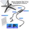 TECHOWL Compatible with Starlink Ethernet Adapter for Wired External Network and House Router, Compatible with The Starlink gen 2 view 2