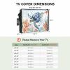 Outdoor TV Cover 60 to 65 Inch Weatherproof, Sea Turtle Coastal Waterproof Outdoor TV Enclosure with Side Pocket, Summer Beach Coral Ocean Nautical Television Protector Cover view 2