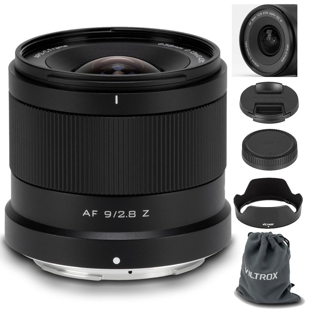 VILTROX 9mm F2.8 Z-Mount APS-C Lens for Nikon, Auto Focus Ultra-Wide Prime Lens for Nikon Z-Mount Cameras Z5 Z50 Z50II Z6 Z6II Z7 Z7II ZFC Z30 Z9 Z8 ZF Z6III