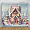 10x8ft Christmas Backdrop Candy Canes Gingerbread Backdrop Christmas Photo Backdrops Props for Photoshoot New Years Xmas Birthday Holiday Decorations Photography Background view 1