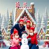 10x8ft Christmas Backdrop Candy Canes Gingerbread Backdrop Christmas Photo Backdrops Props for Photoshoot New Years Xmas Birthday Holiday Decorations Photography Background view 4
