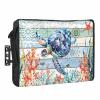 Outdoor TV Cover 40 to 43 Inch Weatherproof, Sea Turtle Ocean Waterproof Outdoor TV Enclosure with Side Pocket, Summer Beach Coastal Coral Wooden Television Protector Cover view 1