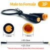 M8, 3-Pin, Male & Female, Waterproof Sensor Connector Cable, 10-Pack view 2