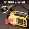 Raddy SH-906 Emergency Radio, 10000mAh NOAA Weather Alert Hand Crank Solar AM/FM/SW/VHF Radio with Flashlight, Reading Lamp, SOS, Compass, Cell Phone Charger for Survival Outdoor view 3