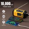 Raddy SH-906 Emergency Radio, 10000mAh NOAA Weather Alert Hand Crank Solar AM/FM/SW/VHF Radio with Flashlight, Reading Lamp, SOS, Compass, Cell Phone Charger for Survival Outdoor view 4